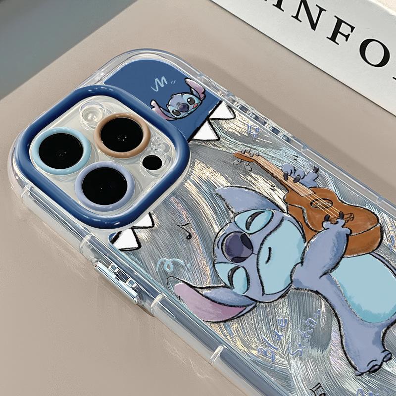 Stitch Guitar Feather Case for Apple 16/15/Huawei Honor Xiaomi Phone Case 13 Pro Max Full Coverage