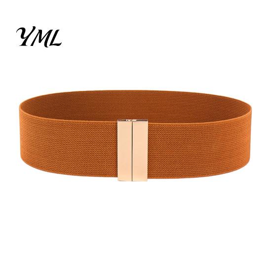 High Quality Elastic Belt Wide Waist Belt, Adjustable Stretchy with Metal for Women Square Buckle, Stylish Slimming Waistband Dresses And Jeans Casual