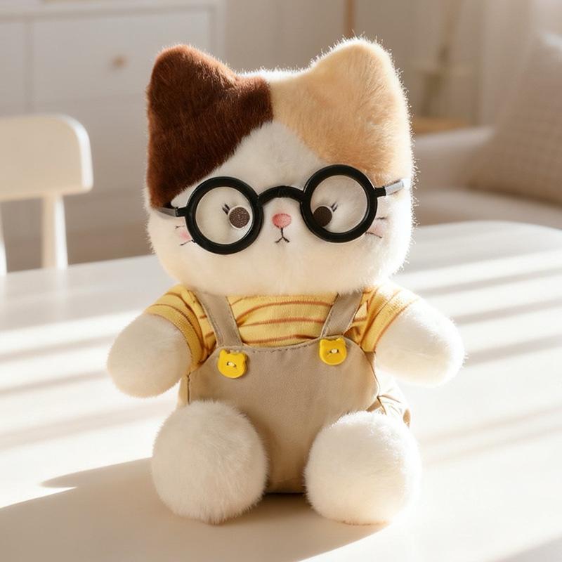 Pudding Calico Cat Doll Plush Toy Cute Kitten Doll Palm Treasure Ornament Children's Day Gift