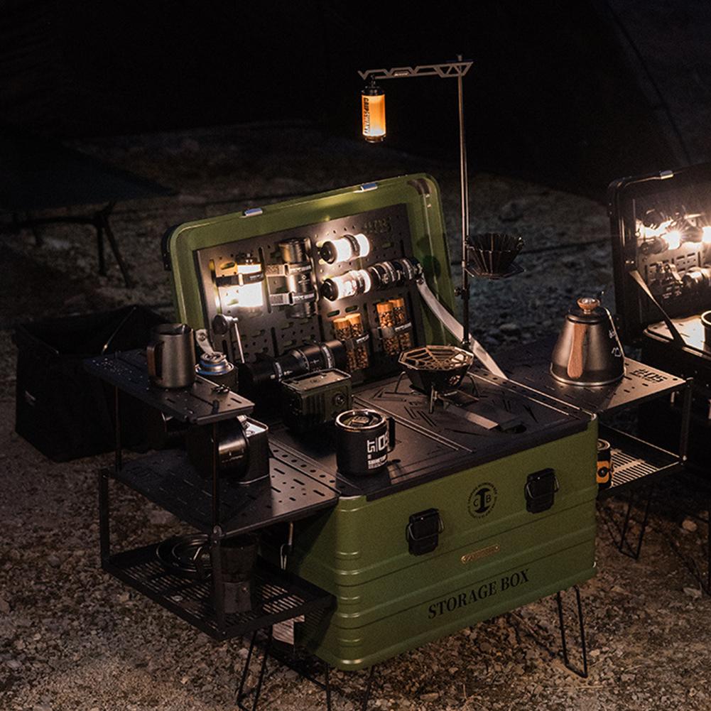 Camping Box Light Stand Camping Lantern Stand Aluminum Alloy Desktop Lamp Bracket Portable Lamp Pole for Outdoor Picnic