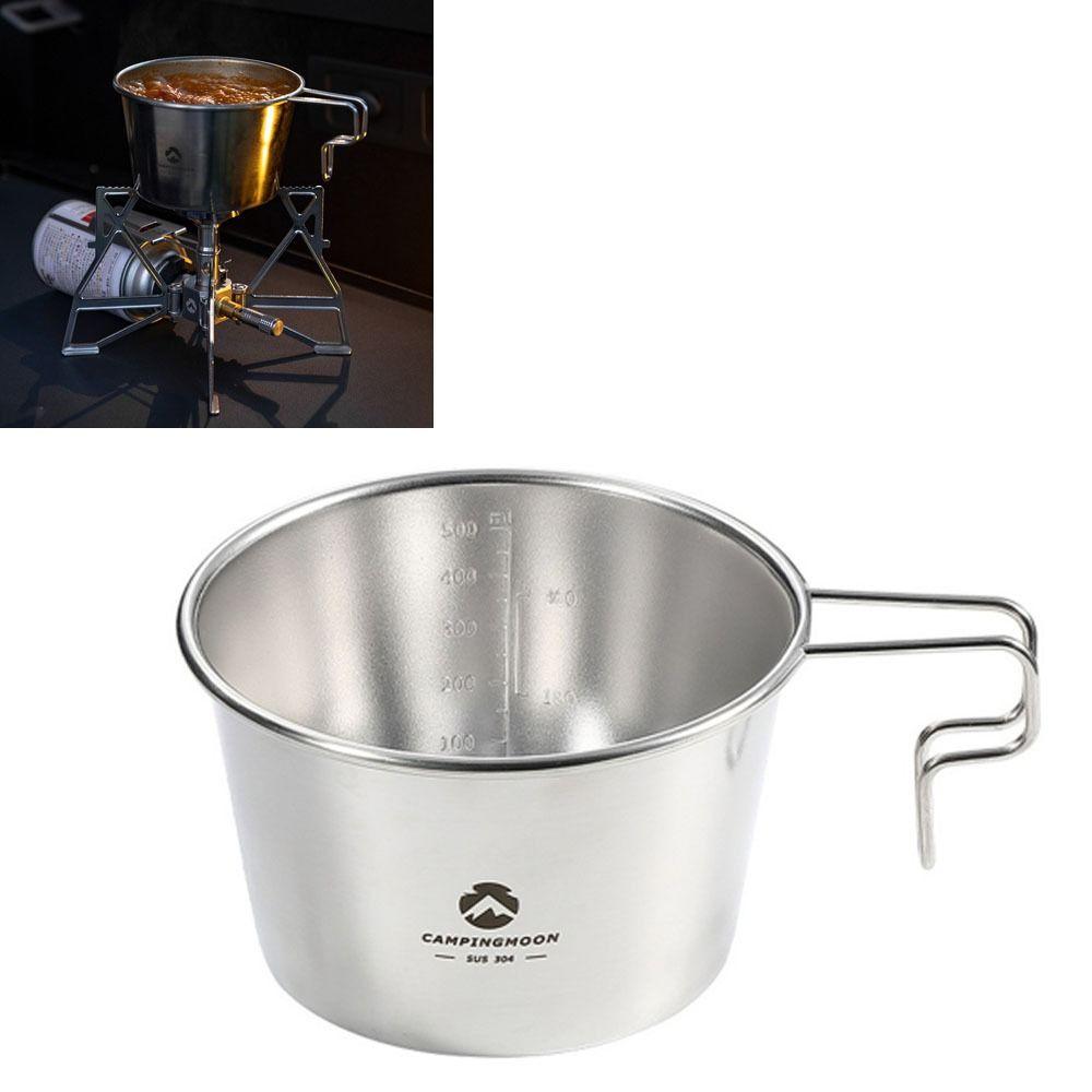600ml/20.29oz Stainless Steel Sierra Cup Silver Deep Sierra Cup Durable Sierra Cup  Outdoor Camping