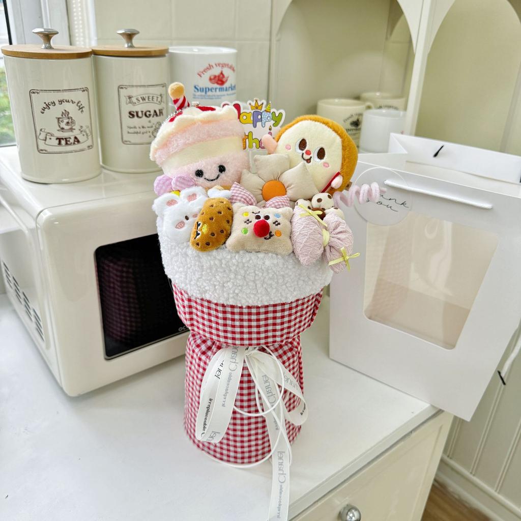 New Year's Ice Cream Doll Bouquet Finished Creative Doll Hand Bouquet To Send Relatives and Friends Finished Souvenir