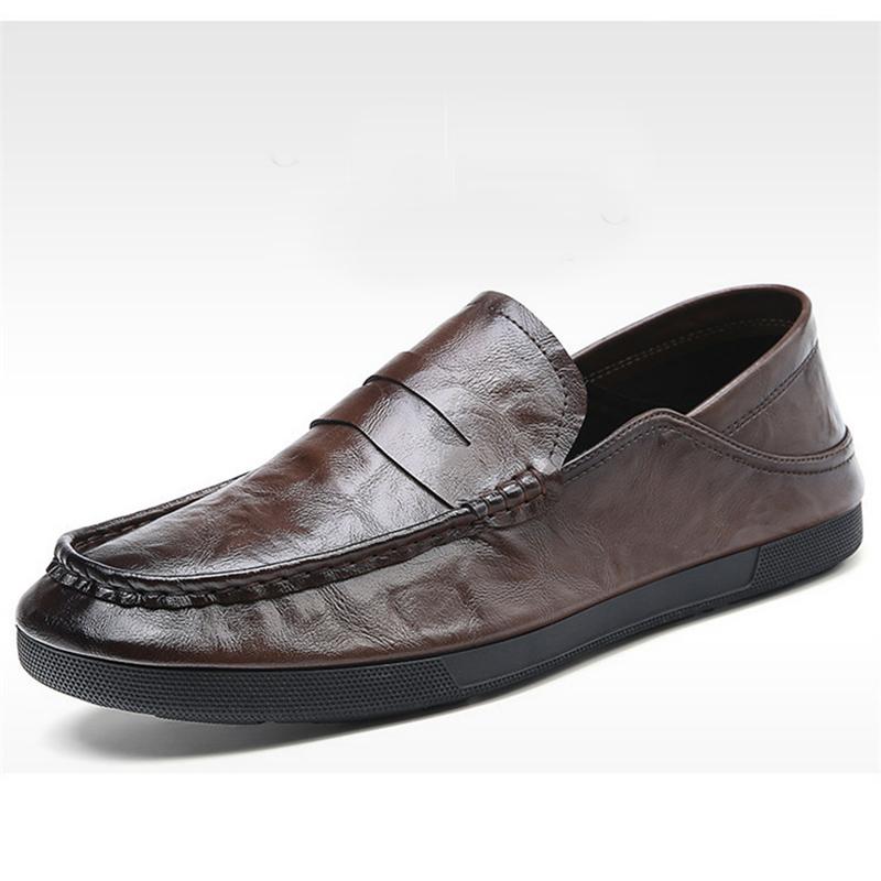 Fashion Business Mens Brogues Shoes Soft Flat Casual Male Footwear Black Brown