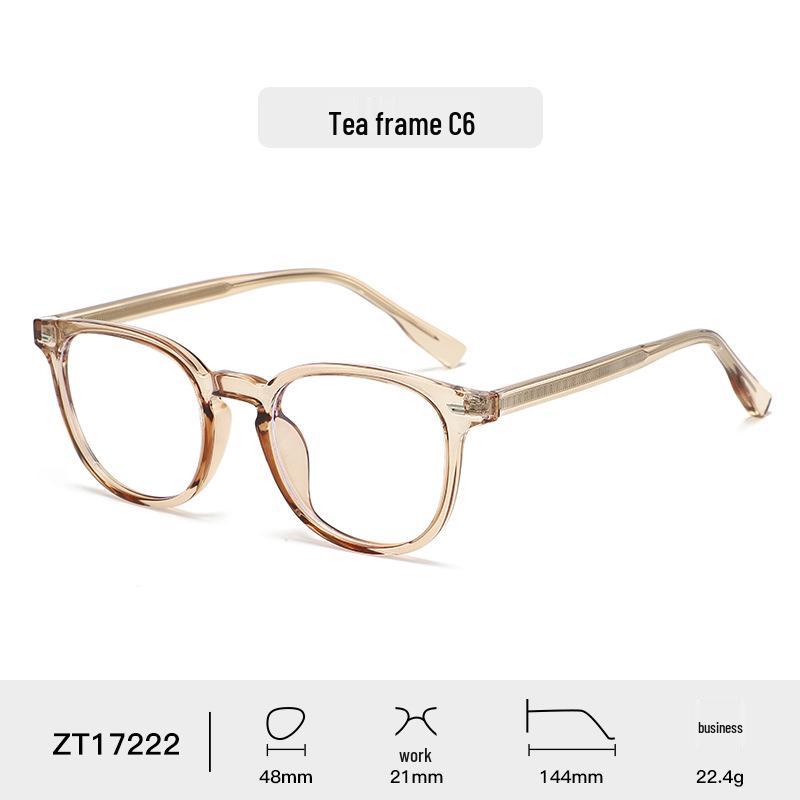 

Стильная корейская оправа для очков TR90 с защитой от синего света для женщин, готовая к установке линз по рецепту, цвет холодного чая