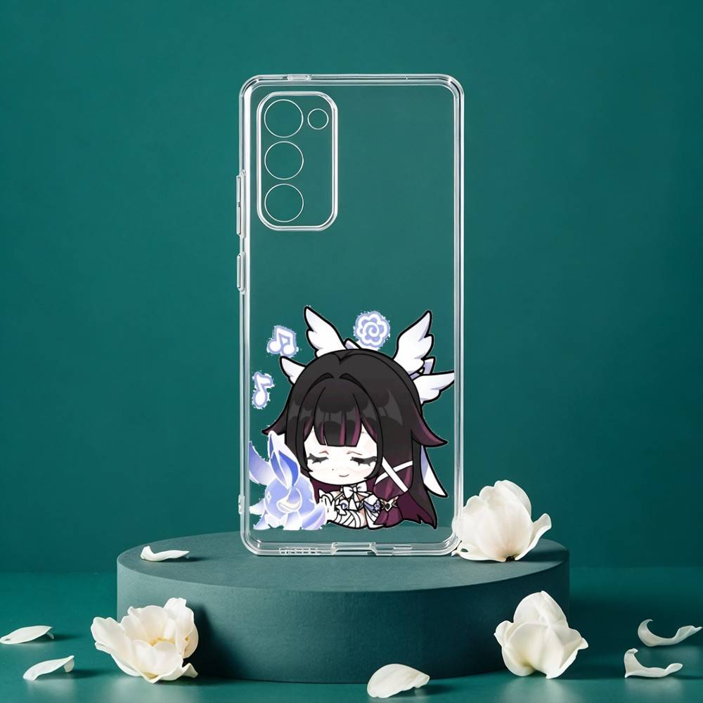 

C-Colombina Genshin Phone Case For Samsung Galaxy S24 S25 S23 S22 S21 Plus S24 S25 Transparent Cover Case Samsung S20ULTRA5G