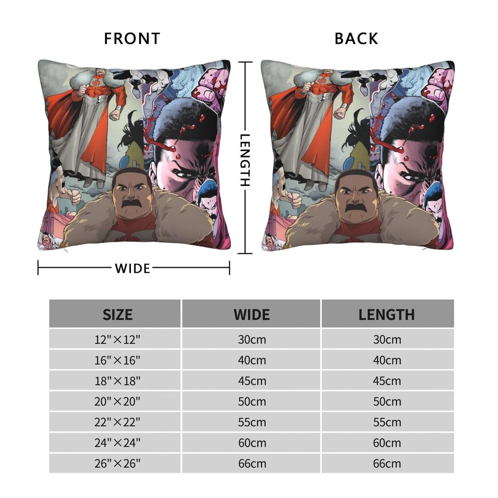 Invincible Omni-Man Fight Print Pillow Cover Novelty Pillow Case For Couch Sofa Bedroom Comfy Pillowcases Gift