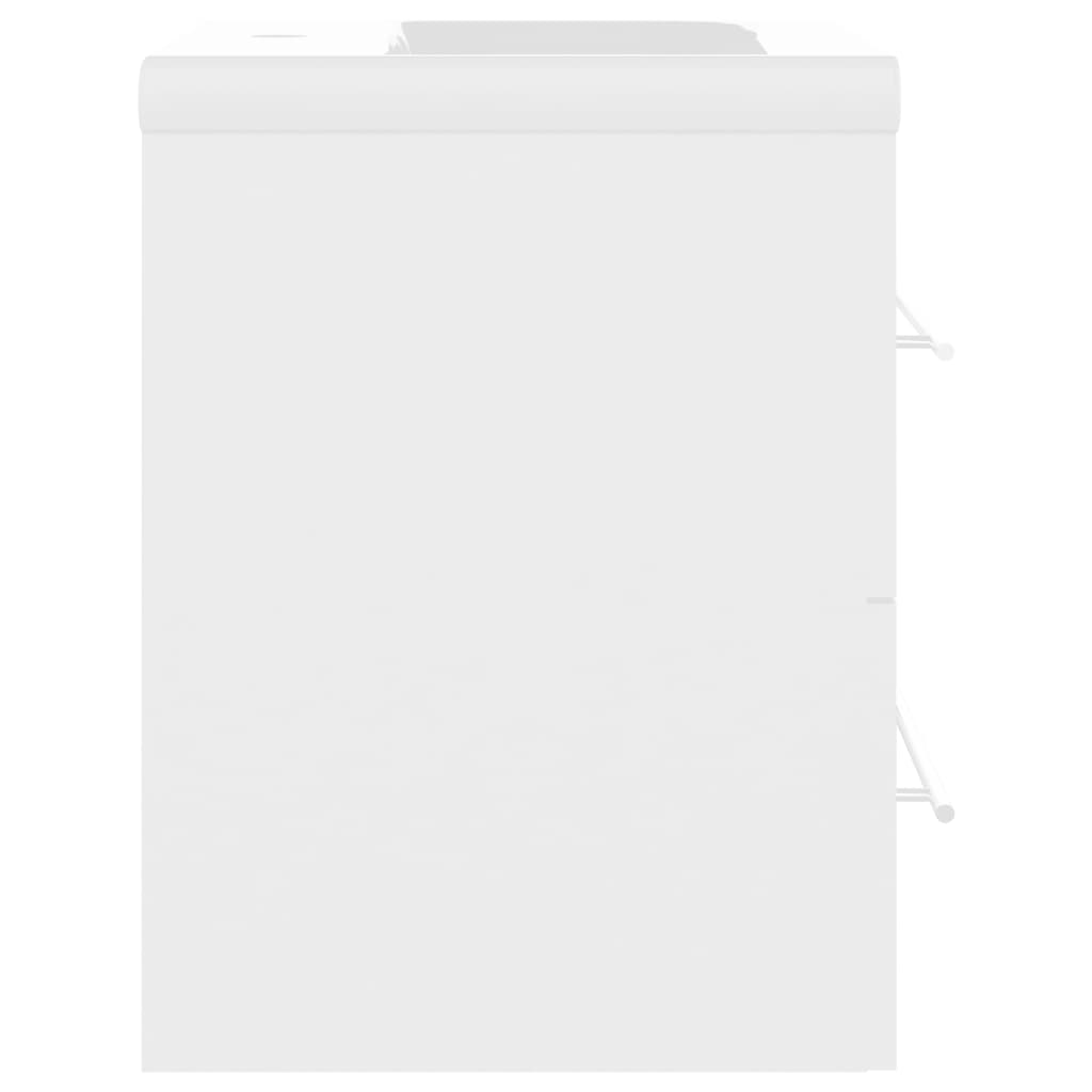 Vidaxl Cabinet with Built-in Sink, White, Wood-based Material