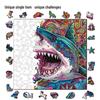 HOOLOOG Shark Wooden Irregular Jigsaw Puzzle & Piggy Bank Gift