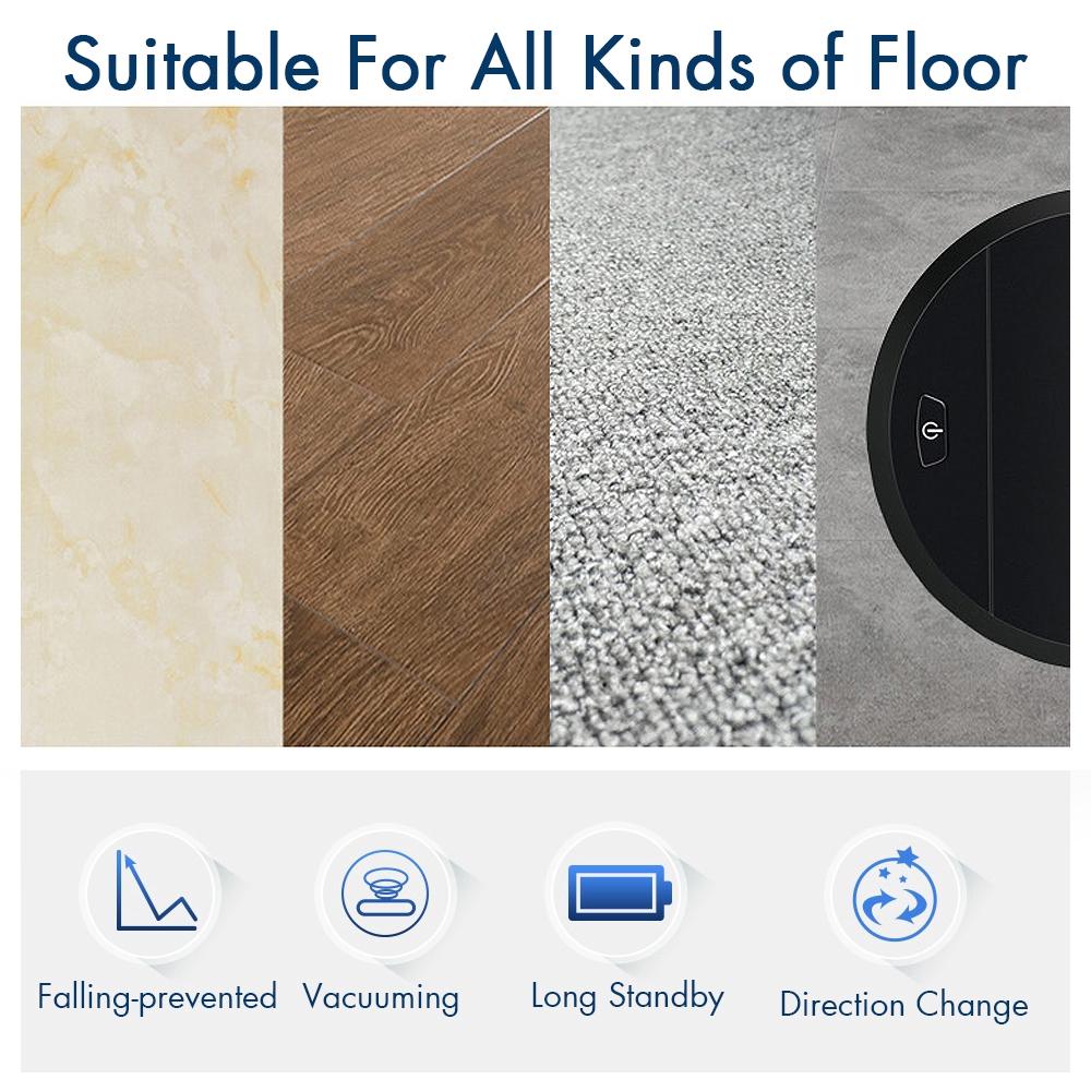 DC 5V Automatic USB Rechargeable Smart Sweeping Robot Vacuum Cleaner Strong Suction New