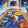 Solar System Kids Rug - Galaxy Themed Playroom Carpet, Non-Slip Planet Print Floor Mat for Boys/Girls Bedroom, Classroom  Dec