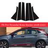6pcs Fit For Hyundai Kona Encino Kauai 2018 2019 2020 2021 2022 2023 Glossy Black Pillar Post Window Trim Door Side Cover Sticker