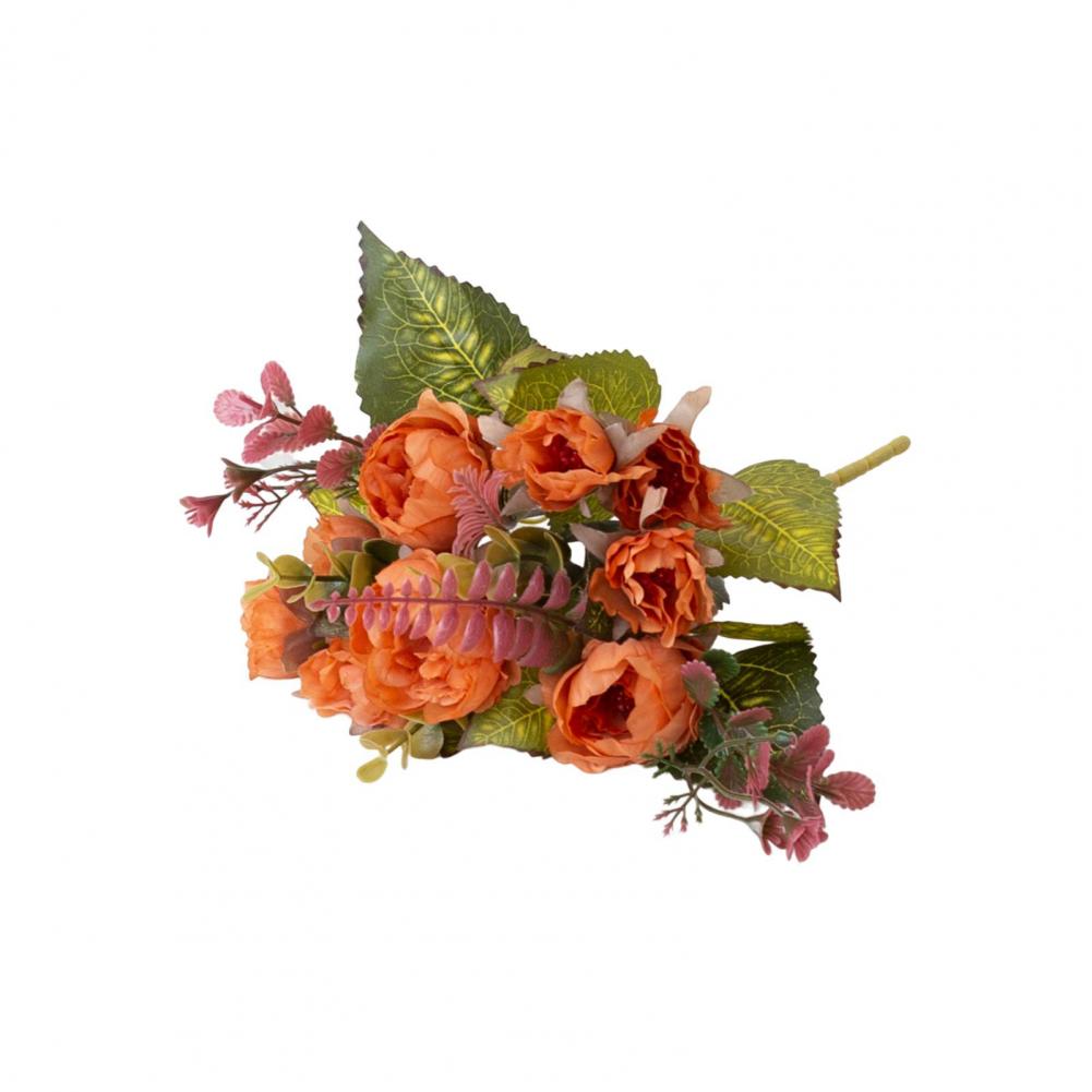 Imitation Peony No Water Need Faux Silk Flower Pastoral DIY  Pretty Multi Heads Faux Silk Flower