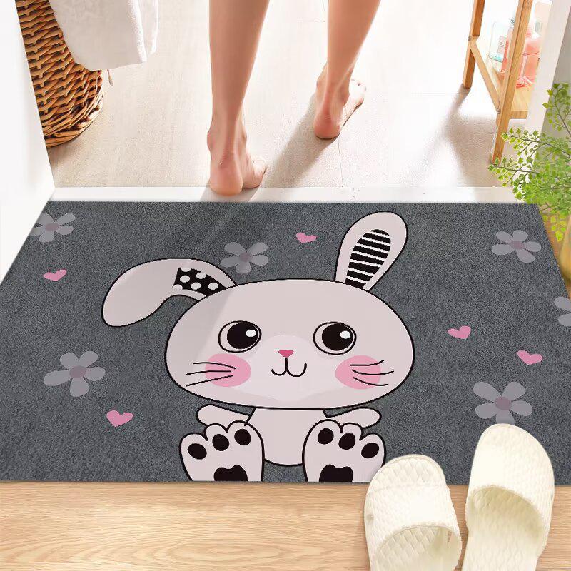 Non-Slip Cartoon Door Mat: Absorbent Entryway, Bedroom, and Bathroom Rug