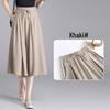 Ice Silk High-Waist Wide-Leg Cropped Pants – Summer 2025 Korean-Style Casual Loose Skirt Pants for Women
