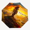 Custom Name Horizon Theme Automatic Umbrella, Lightweight & Portable, 8 Rib, Perfect for Outdoor Travel, Birthdays, Christmas, Gifts.