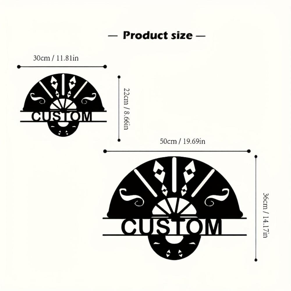 

Bohemian Metal Wall Fan Alphabet Sign Indoor Outdoor Gift 30cm 11.81in