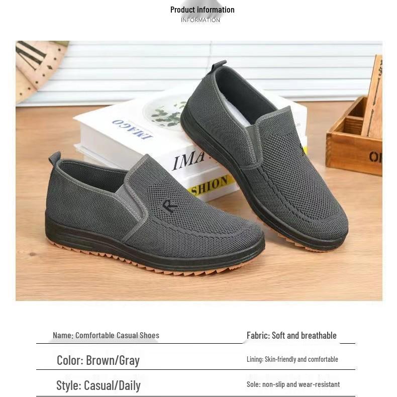 2026 Men's Breathable Lightweight Casual Shoes - Soft Sole, Anti-Slip, Wear-Resistant, Versatile.