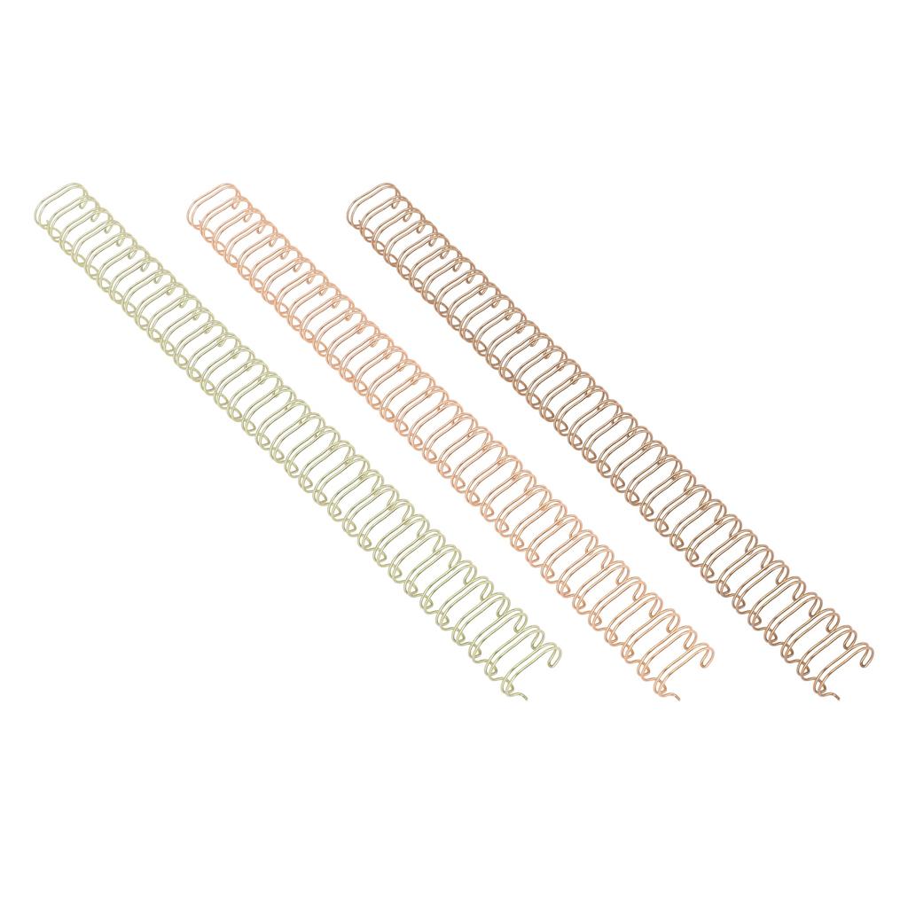 100 st 9/16 tum Trådbindningsryggar 120 Blad Kapacitet Spiral Dubbelögla Bindning Tvillingögla Trådar Co