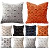 Ghost Pumpkin Pillow Covers 45X45MM Soft Plush Faux Pillow Cover Halloween Decor For Sofa Couch Bed Living Room Easy To Clean