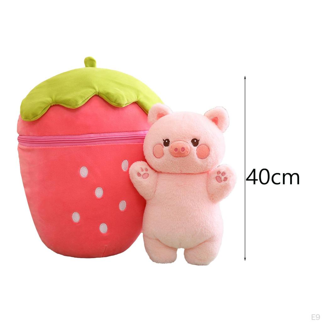 Adorable Reversible Strawberry Animal Plushie Gift for Kids And Adults