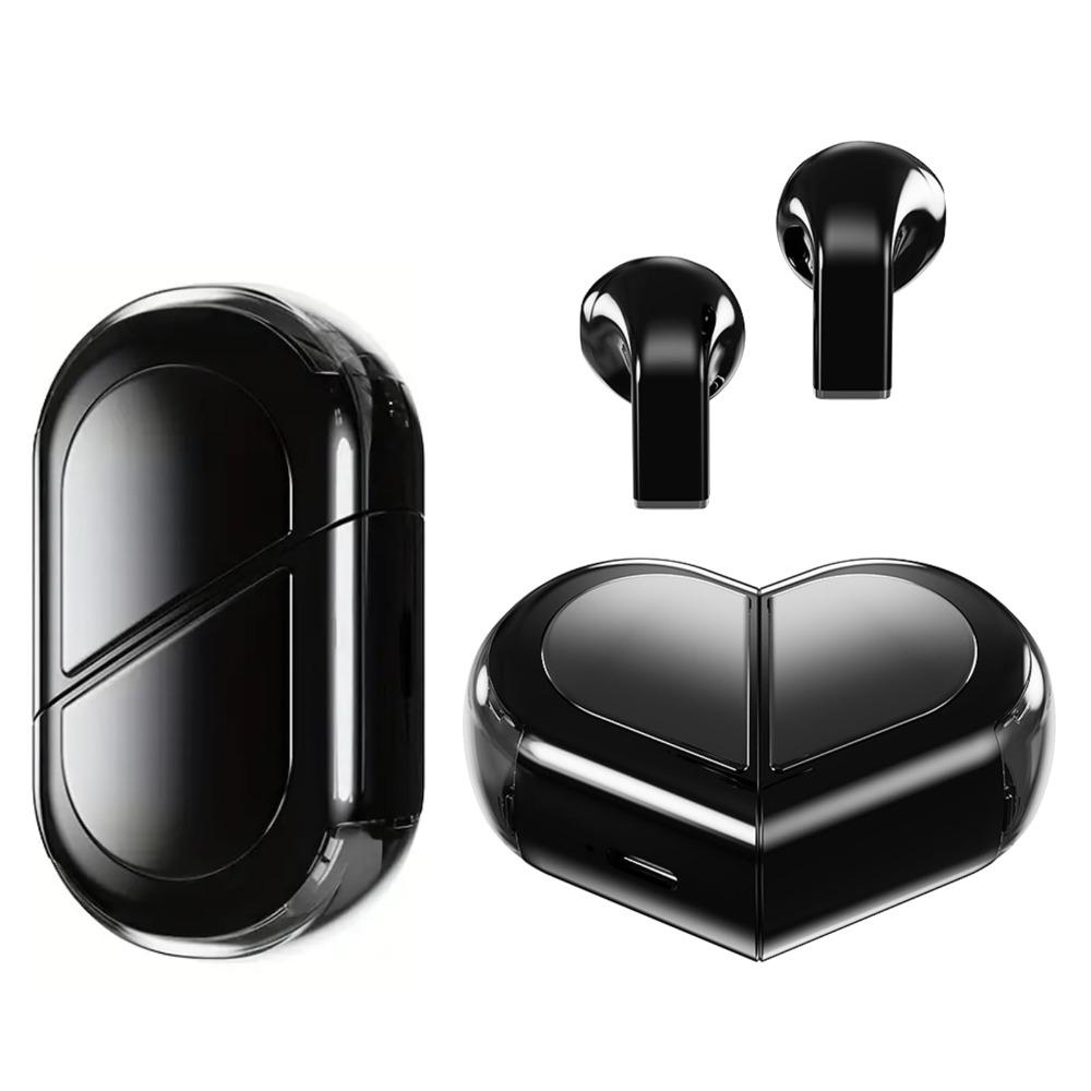 Deformation Design Heart Wireless Earbuds Mini Size Rotatable Earphones  For Small Ears