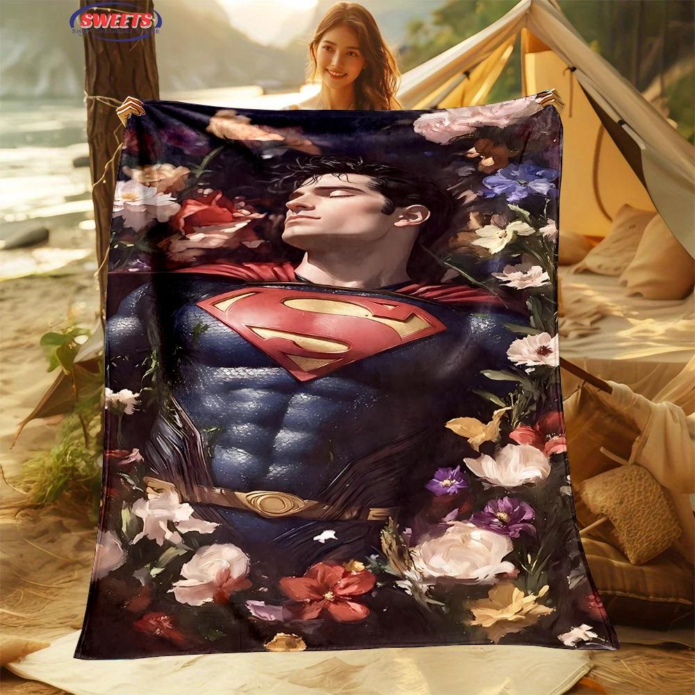 Comfortable and Soft Superman Blanket, Add Beauty To The Home, All Seasons, Home Office Can Be Used, Nap Camping Flannel Blanket