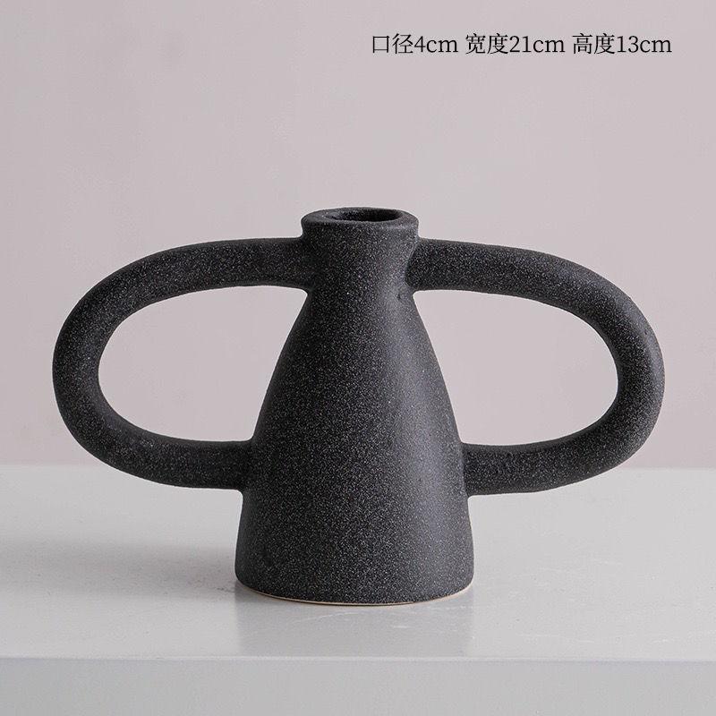Creative Amphora Special-shaped Vase Living Room Dining Table Decoration Simple Art Cutout Ceramic Vase Flower Home Decoration