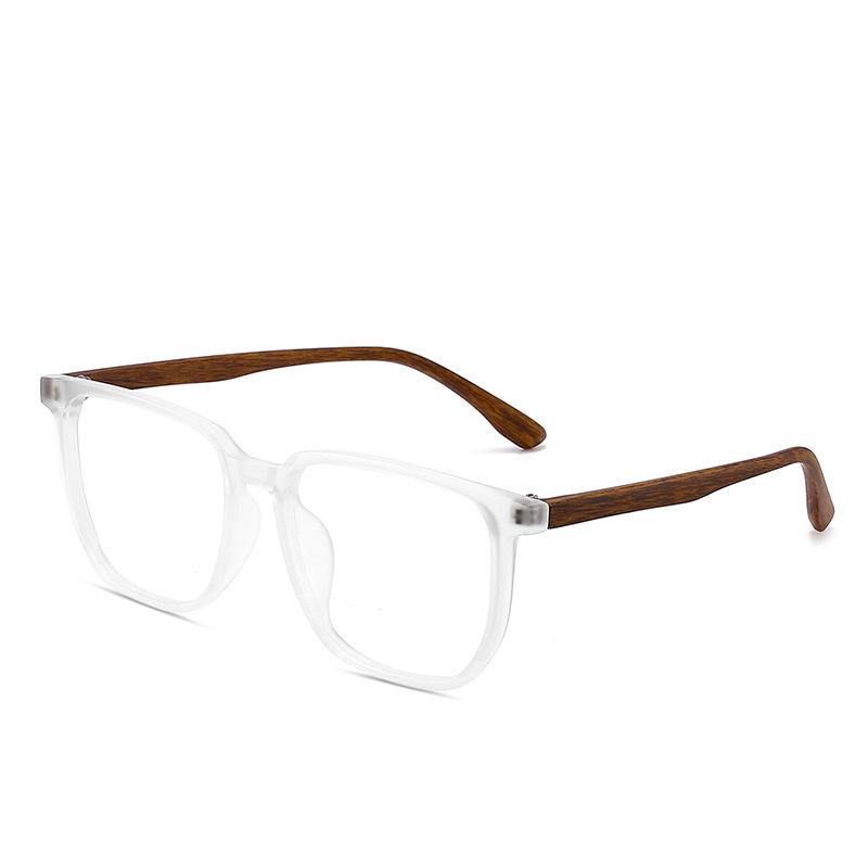 Wood Pattern Retro Anti Blue Light Glasses for Men Optical TR90 Male Square Glasses Frame Women Clear Lens Gift Frames F75233