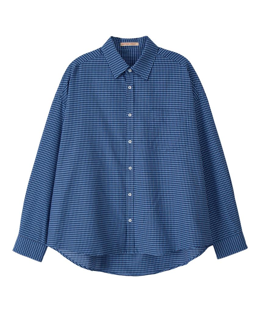 Biteoseljeu Oversized Cony Check Shirt - Navy
