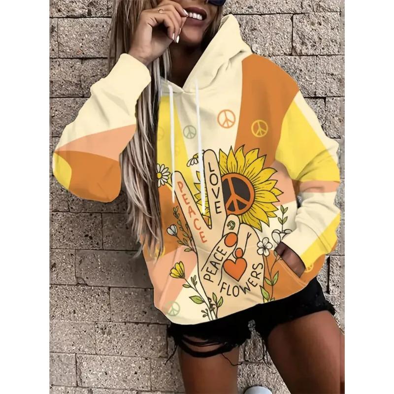 Women's Autumn and Winter 3D Printed Hooded Hoodies & Sweatshirts (women’s)