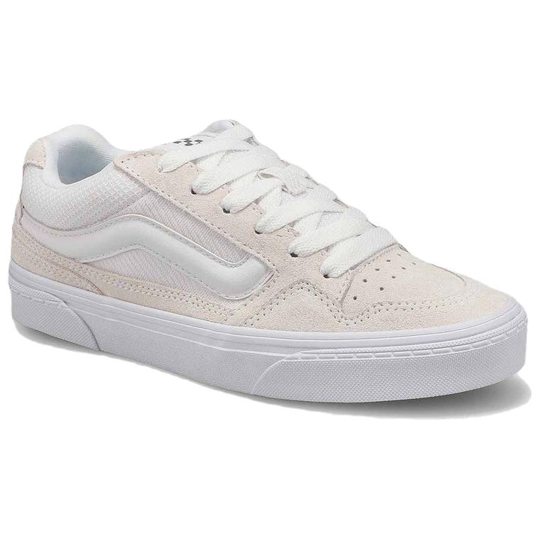 Vans Caldrone Mesh Suede Fashion Comfortable Shock Absorption Impact Resistance Wear Resistant Low Top Skate Shoes Women Sneaker White VN0007P9WHT