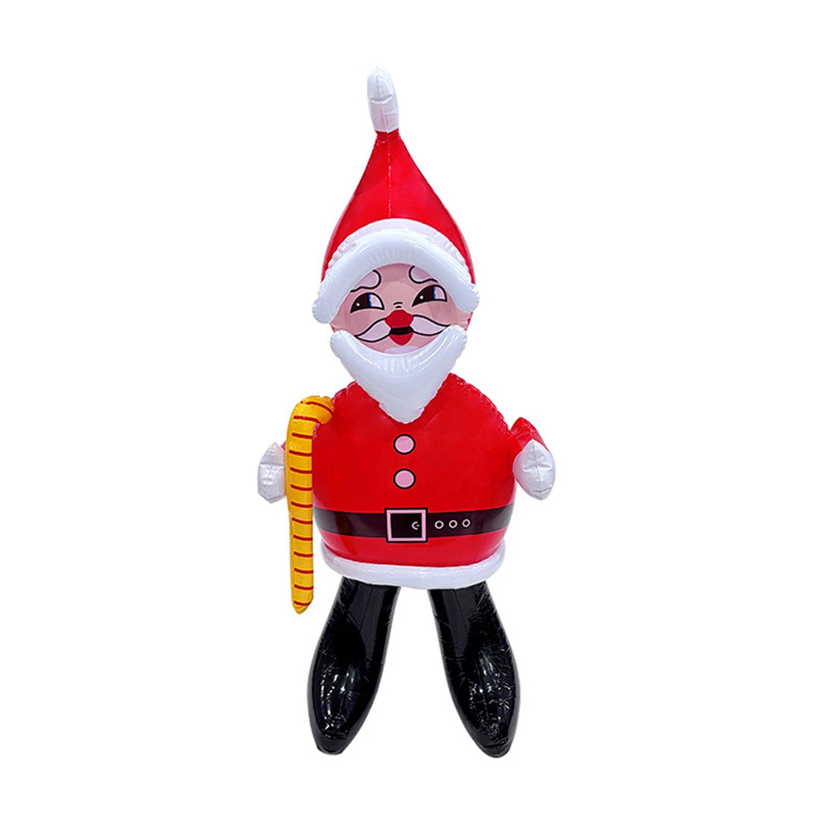 

Надувная модель Санты Праздничная атмосфера Дворовые декорации Реквизит Рождественская кукла Надувные украшения XXS белый