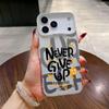 Inspirational English Applicable Apple 17Pro Mobile Phone Case iPhone16 Color Silver 1514 Laser 13promax12xsm
