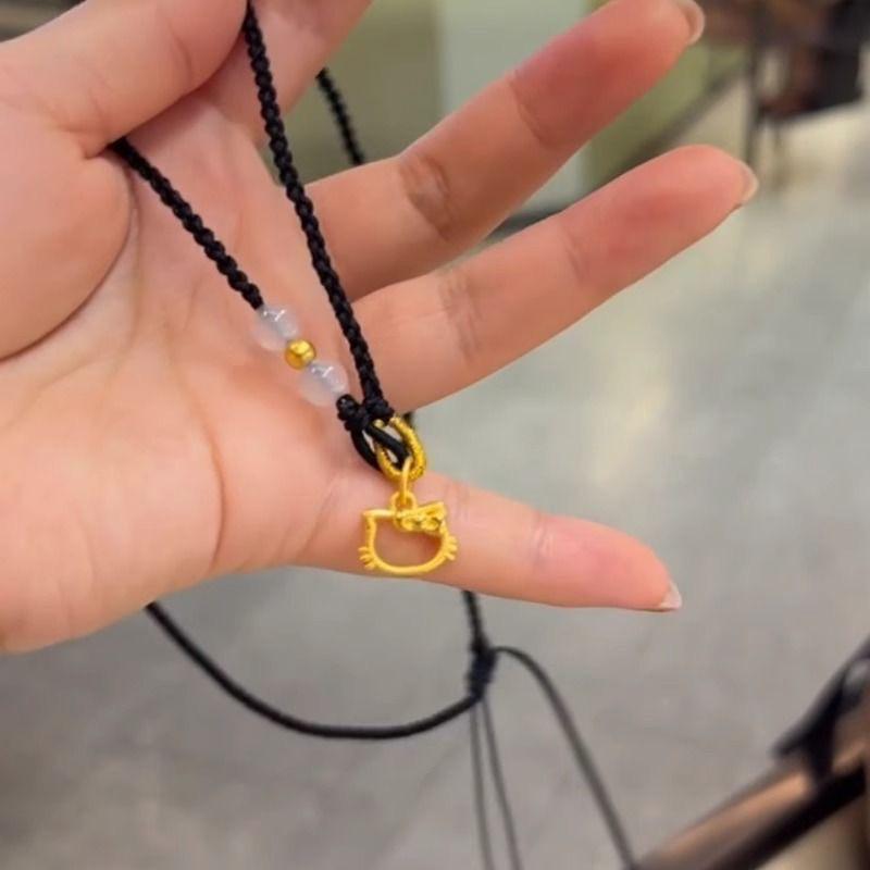 

Элегантное ретро золотое подвесное колье в виде кошки КТ с полым дизайном