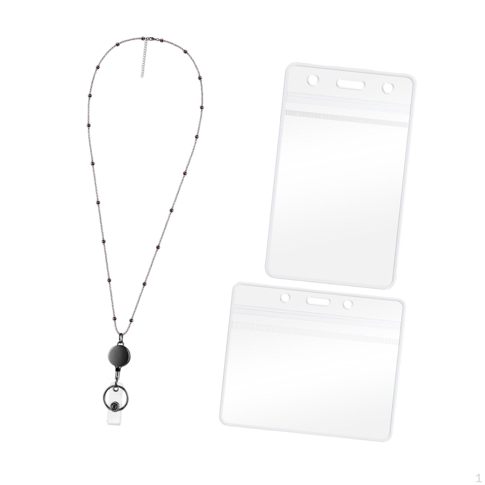 

Міцний ланцюжок із висувною котушкою для значків для вчительок-медсестер чорний