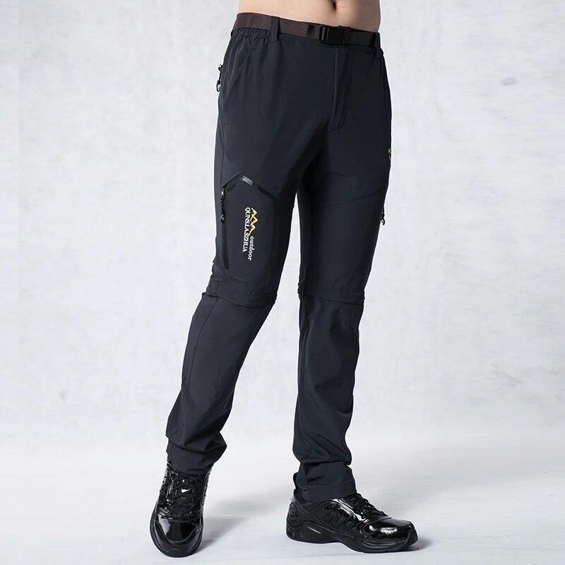 Outdoor Quick-drying Pants Men's Summer Thin Detachable Two-piece Hiking Trousers Assault Pants Mountaineering Sports Pants