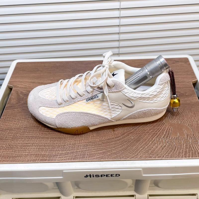 Mesh Breathable Color Matching Casual Sports Shoes 2025 New Flat-bottomed German Training Shoes Women's Versatile Board Shoes Trendy Shoes Women