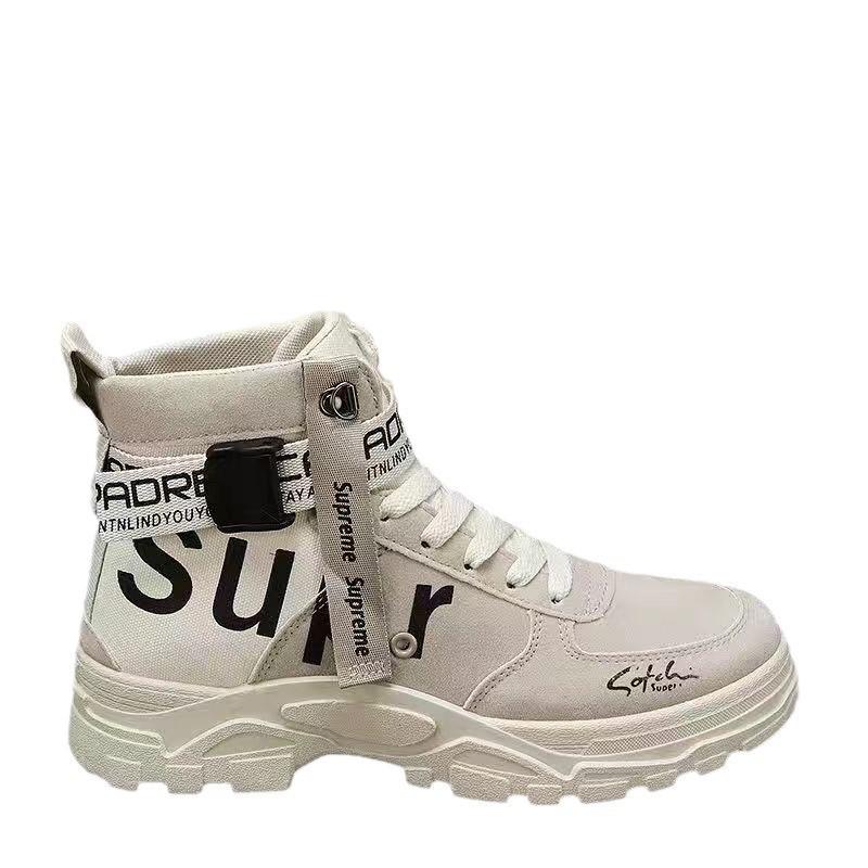 Martin boots 2024 new spring and autumn versatile round head high-top trendy men's casual and comfortable men's shoes