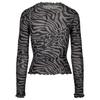 Urban Classics Womens/Ladies All-Over Print Mesh Turtle Neck Long-Sleeved Top