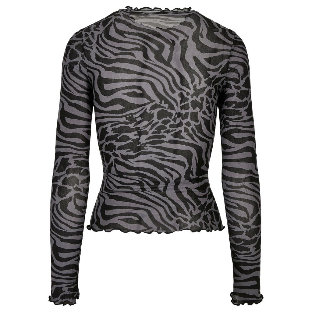 Urban Classics Womens/Ladies All-Over Print Mesh Turtle Neck Long-Sleeved Top