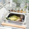 Bird Feeder Transparent Pet Supplies With Steel Bowl Parakeet Cage Feeder Water Tray For Cockatiels Lovebirds Budgies Parakeet