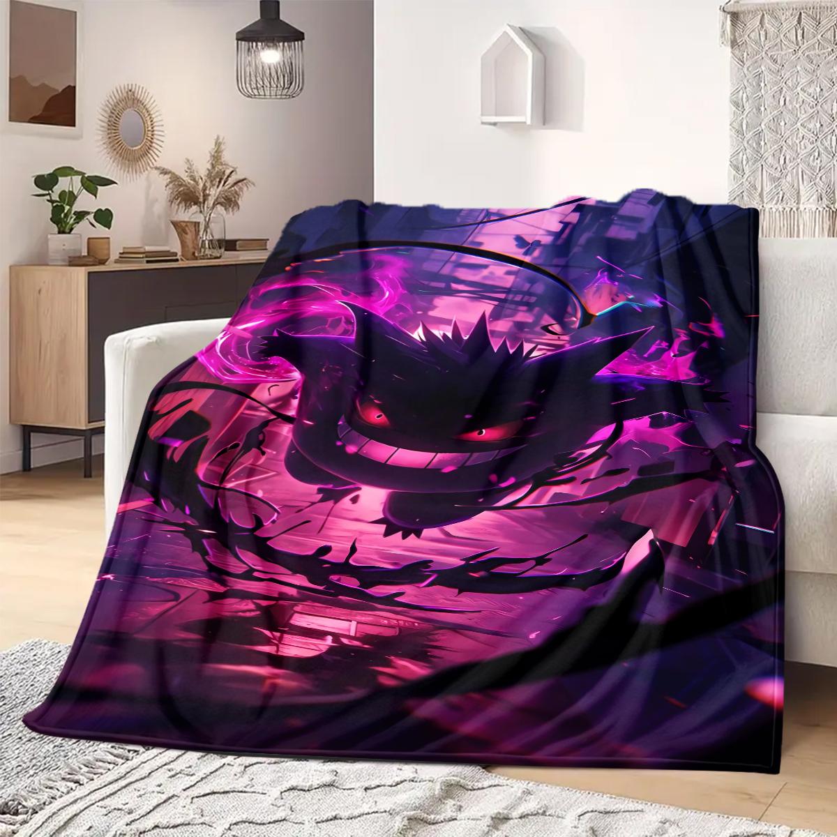 

PokeMon Anime Print Blanket Warm Comfortable Flannel Blanket Suitable for Bedrooms, Sofas, Beds, Chairs, Picnics, Travel 75x90cm