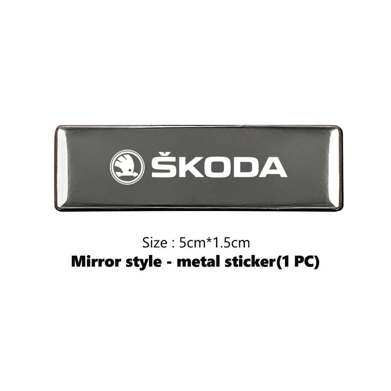 YJXH1 Car Styling Body Trunk Sticker Badge Auto Decoration Accessories For Skoda Fabia Kodiaq Kamiq Superb Yeti Octavia Enyaq Rapid