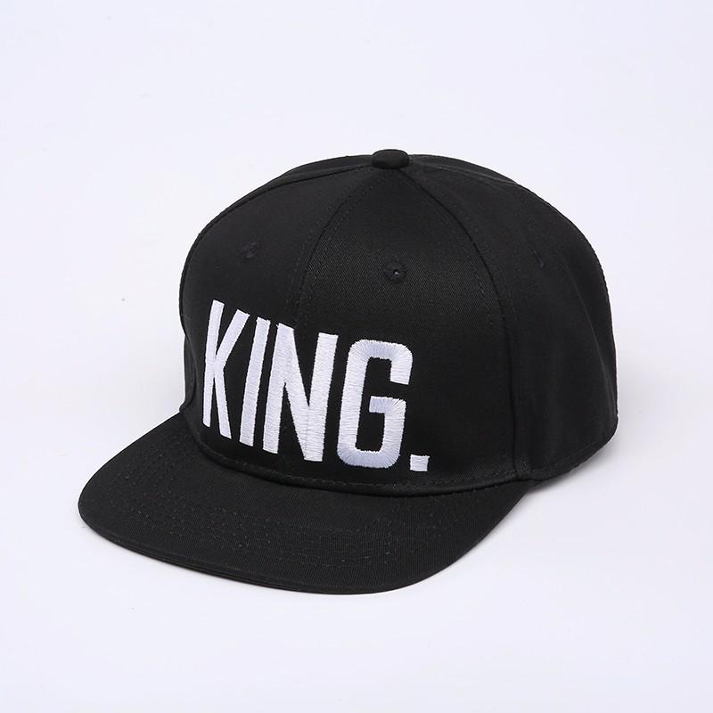 Embroidery Alphabet Hip Hop Hat, Outdoor Sports Visor Hat Sun Protection Hat King queen Baseball Cap
