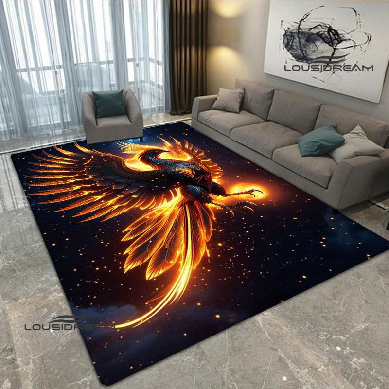 3D Phoenix Printed Carpet Kitchen Mats Non -slip Carpet Outdoor Carpets Area Rug Bedroom Decor Pink Room Decor Birthday Gift