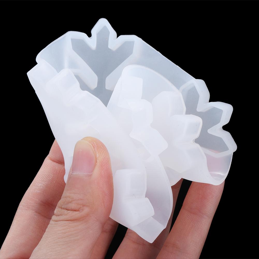 Christmas Snowflakes Coaster Casting Mold Silicone Mould DIY Crystal Epoxy Resin Mold Christmas Tree Pendant Ornament Making