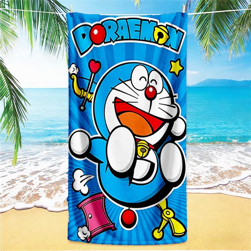 1pc Doraemons Joyful Adventure beach towel,quick drying absorbent beach towel,outdoor sports swimming beach towel,Soft and comfortable Y7281