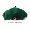 Christmas Beret Hat Women with Decoration Xmas Winter Warm French Beret Artist Hat for Cosplay Birthday New Year Holiday Travel