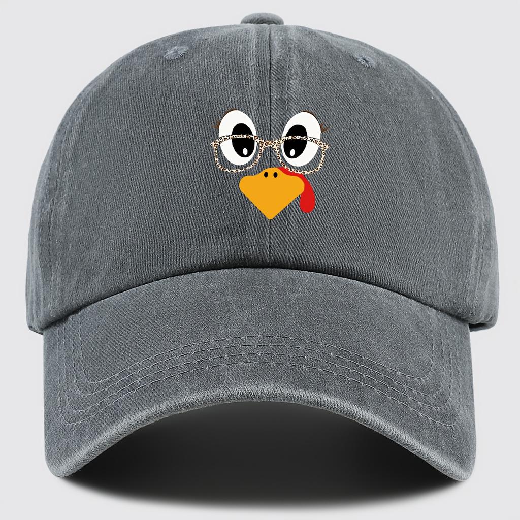 Pc Retro Chicken Print Baseball Cap with Chicken Leopard Glasses Lightweight Suitable for Events Chinese New Year Casual