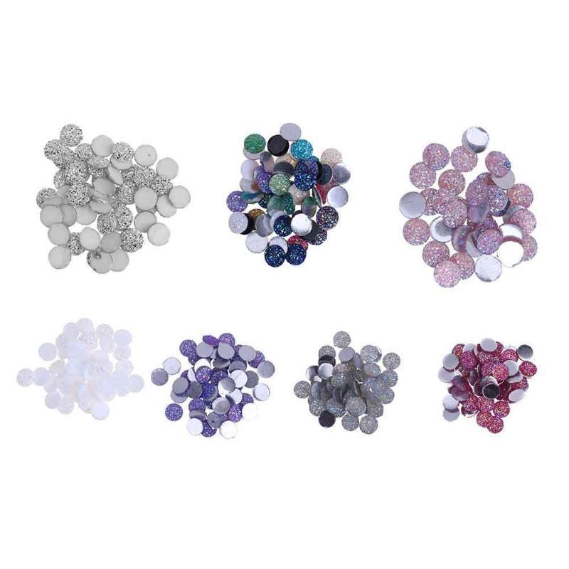 Phenovo Rhinestone Flat Back Buttons Glue on Embellishments for Crafts 15mm Pack of 10 Clear